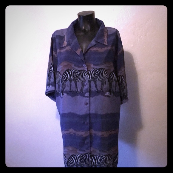 Klozt Studio Zebra Button Down Shirt - Picture 1 of 8